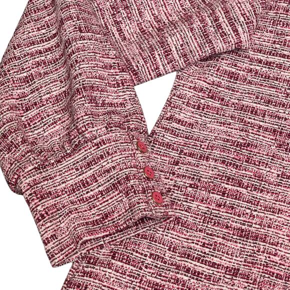 Talbots Marled Red Textured Knit Long Sleeve Top Size XL - Picture 3 of 9